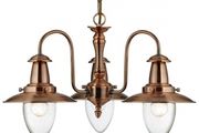 Copper Ceiling Light 3 Arm