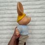 Topo Gigio Maria Perego giochi Blue White Sweater Plush body Vinyl Head Vintage Please see pictures Image 7
