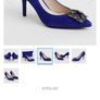 Marian suede blue shoe with buckle Image 4