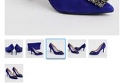 High  heels Marian red diamante buckle