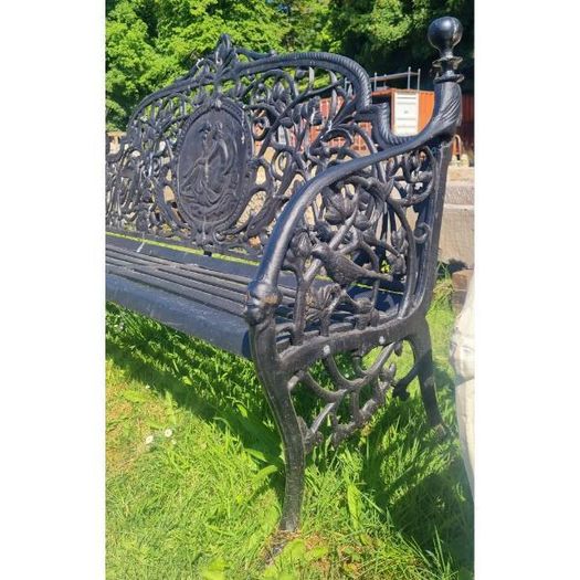Bench Large Black Cast Iron Lady Bench CH-R-S126-B
