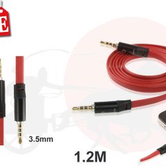 3.5mm Male to Male Stereo Audio Jack AUX Cable for iPhone 5 iPod MP3 120cm Red