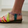 90's Rainbow Strap Sandals Image 4