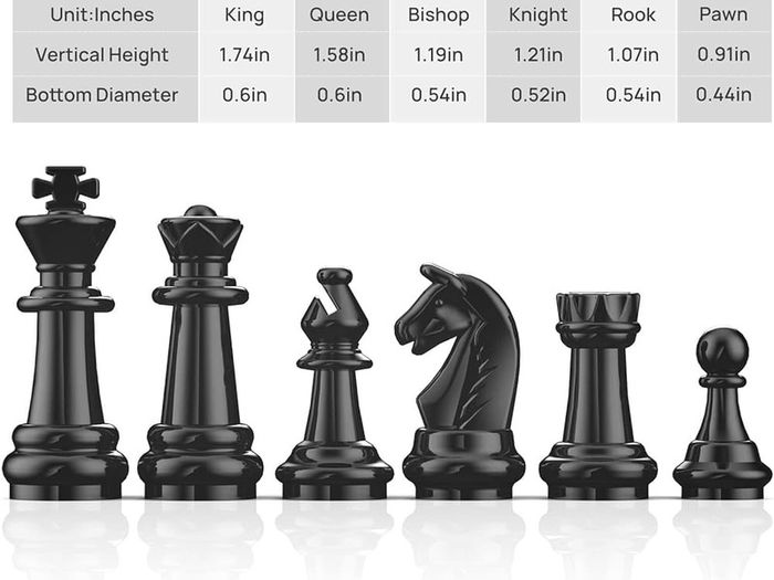 Set Board Games Sets Magnetic Folding Portable Garden Travel Gifts Traditional Strategy Game for Kids and Adults,Black-White