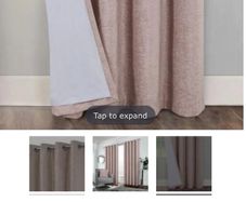 Brand new pair of Harry Corry fully lined Belgravia blush blackout ready made pink eyelet curtains for sale