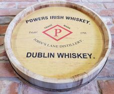 Barrel Lid Sign Powers Whiskey HS6