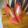 RED SUEDE    size 5   wide fit Image 2