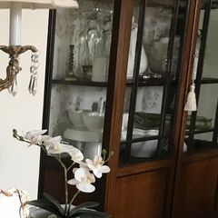 Antique Edwardian Inlaid Display Cabinet/Book Case