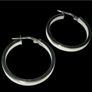 Vintage 9ct White Gold Hallmarked Hoop Earrings Image 8