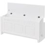 Storage Bench Baroque Style MDF White Image 4