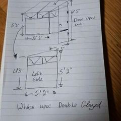 Pvc  door porch c/w windows and poly roof