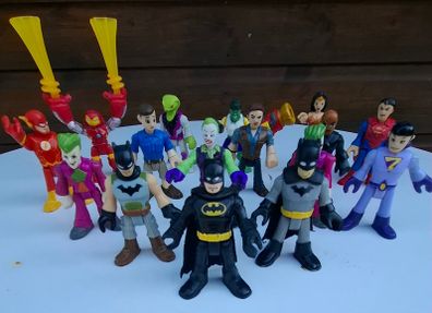 Lot of 16 Imaginext DC Comics Super Friends Batman Toy Figures
