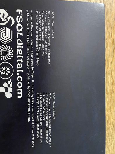 The Future Sound Of London - Cascade 2020 - 12" Vinyl E.P. - fsoldigital.com Records