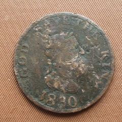 1830 Isle of Man McTurk Copper Penny Token 'God Save The King'