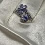 Silver ring with Tanzanites Image 9