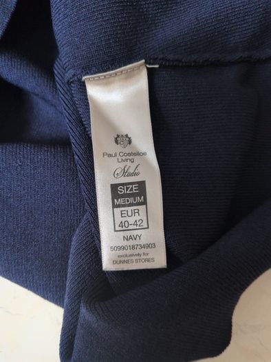 Paul Costello Navy Shor Sleeved Jumper.   S. M- 14.