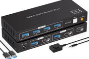 2-port Hdmi Kvm Switch 4k/8k, Usb 3.0 Hub