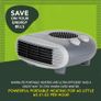 2000W Portable Flat Fan Heater with 2 Heat Settings and Overheat Protection, Dark Titanium Image 4