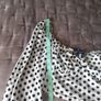 Size 10 White with velvet black polka dot cropped top Image 5