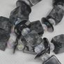 Gemstone necklace and bracelet sterling silver clasps matching set Image 3