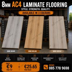 New 8mm Matt Laminated Flooring - Free Delivery