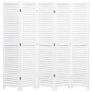 5-Panel Room Divider White 175x165 cm Wood Image 3