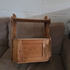 Victorian pine wall-mounted cupboard