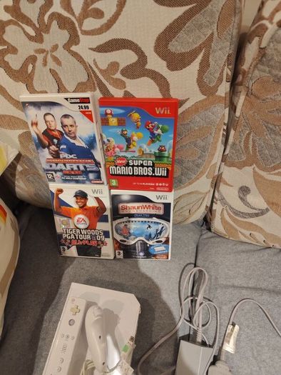 Wii + Mario Bros and HDMI adapter