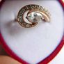 Vintage 18K GP Gold Plated Ring size M Image 3