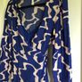 Blue Pattern Wrap Dress with Matching Slip Image 5