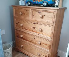 Waxed pine Chest of  drawers. Best offer!
