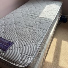 Single bed and mattress