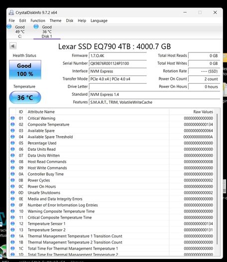 Lexar EQ790 4TB SSD - Brand new - price firm