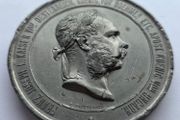 Rare Austria 1873 Franz Joseph I Vienna World Expo Die Trial Strike Uniface Tin Cliche Medal 70mm 220g