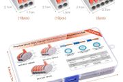 Wire Connectors, Preciva 33pcs Push Fit Electrical Connectors, Compact Splicing Lever Nut Assortment Terminal Block kit with 18pcs Clamp 3-Port/10pcs Clamp 2-Port/5pcs Clamp 5-Port