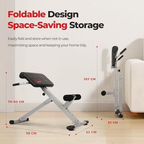 Foldable Roman Chair, Back Hyperextension Bench