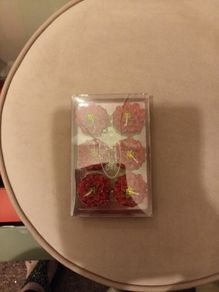 christmas ponsetta glitter candles from Carraig Donn