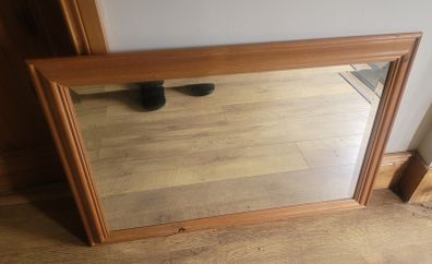 Vintage Solid Nordic Pine Bevelled Wall Mirror