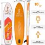 Inflatable Stand Up Paddle Board 10.6 10 x 30 x 6 Inch with Premium SUP Paddle Board Accessories & Backpack, Ultra-Light, Wide Stable Design, Non-Slip Deck for Youth & Adults (FREE SHIPPING) Image 2