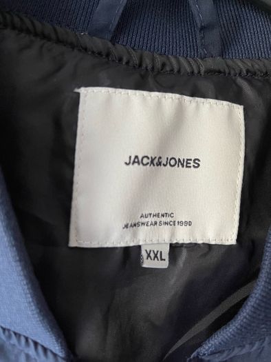 JACK & JONES Blue Bomber Mens Jacket size XXL ,Full Zip