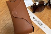 ray bans gun metal dark brown glass