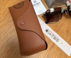 ray bans gun metal dark brown glass