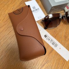 ray bans gun metal dark brown glass