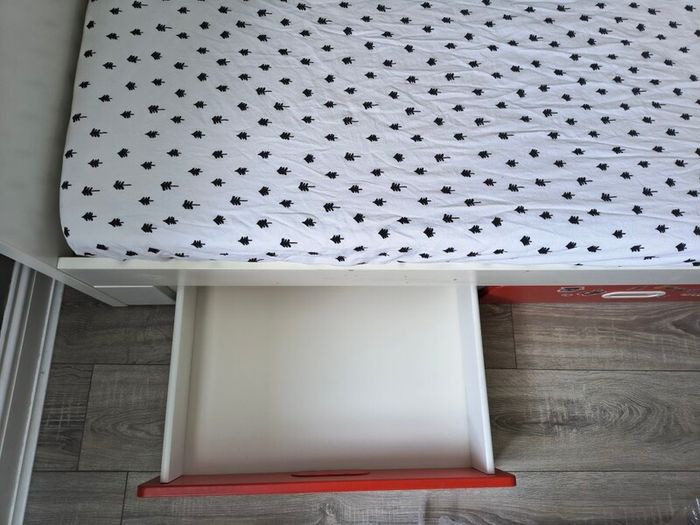 IKEA cot bed with drawers