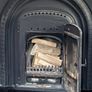 Marble fireplace surround and plinth with solid fuel stove Image 3