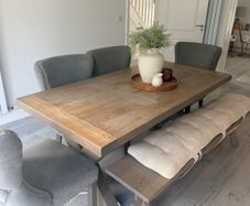 Diamond Furniture Horsen Dining Set Table, Bench & 4 Chairs