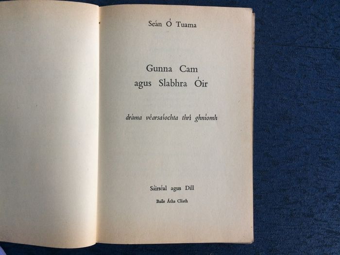 Script of play by Sean O Tuama- out of print