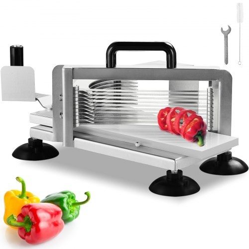 Slicer, 1/4 inch Tomato Cutter Slicer, Stainless Steel Heavy Duty Tomato Slicer Machine, Manual Tomato Slicer with Non-slip Feet