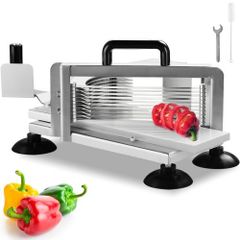Slicer, 1/4 inch Tomato Cutter Slicer, Stainless Steel Heavy Duty Tomato Slicer Machine, Manual Tomato Slicer with Non-slip Feet