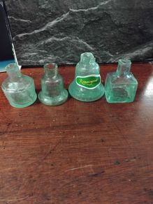 4 Antique ink bottles